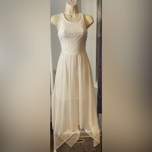 NWT H&M Divided White Laser Cut Asymmetrical Maxi Dress 4